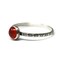 6mm Carnelian Skinny Beaded Band Ring - Antique Silver Finish by Salish Sea Inspirations product 3